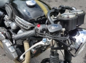 Guidon inversé et compteurs à plat