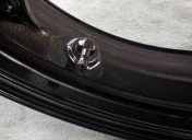Valve de roue coudée en alu noir