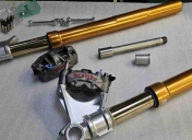 Préparation de la nouvelle fourche Ölhins