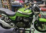 Arrivée de la moto