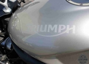 Logo Triumph intégré à la peinture