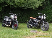 Vue des 2 Triumph T100