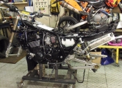 Montage de la fourche inversée de ZX12R